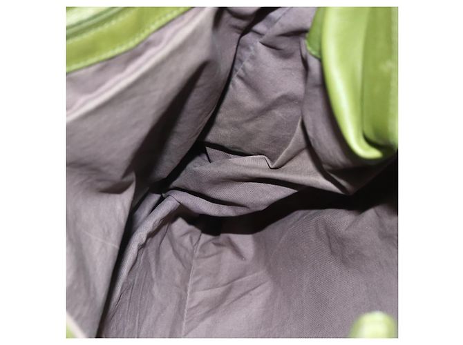 Autre Marque Borsa a Spalla in Pelle Intrecciato Bottega Veneta Verde Auth bs30446 - vista 17