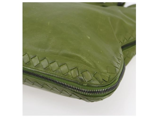 Autre Marque Borsa a Spalla in Pelle Intrecciato Bottega Veneta Verde Auth bs30446 - vista 9