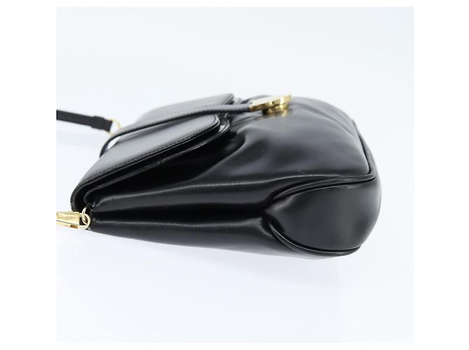 Borsa a Spalla Salvatore Ferragamo in Pelle Nera Oro Auth 149194 Nero D'oro - vista 3