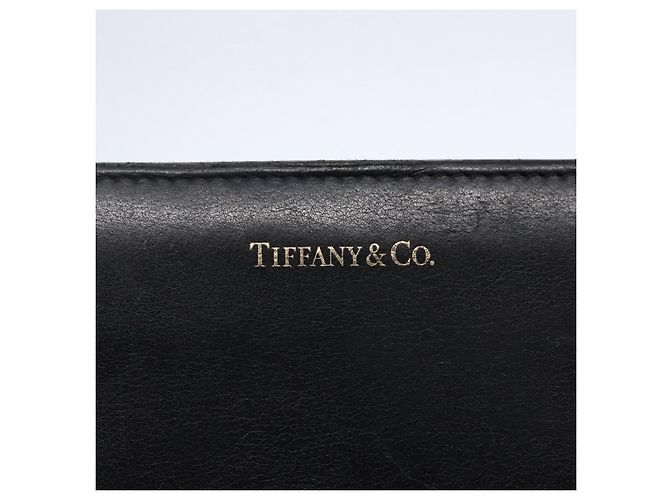 Autre Marque Portafoglio Lungo in Pelle Nera e Oro Autentico TIFFANY&Co. bs31263 Nero D'oro - vista 17