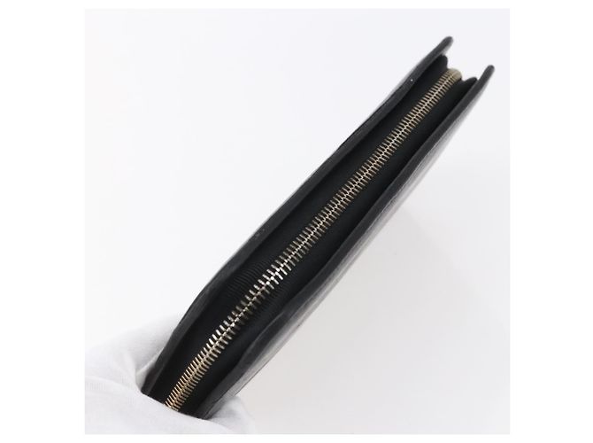 Autre Marque Portafoglio Lungo in Pelle Nera e Oro Autentico TIFFANY&Co. bs31263 Nero D'oro - vista 5