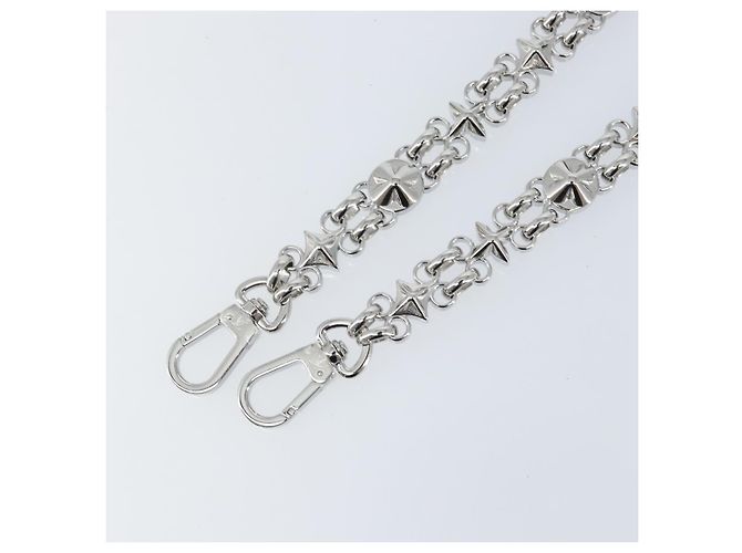LOUIS VUITTON Cinghia a catena in metallo 23,6"" Argento LV Auth 150645 - vista 3
