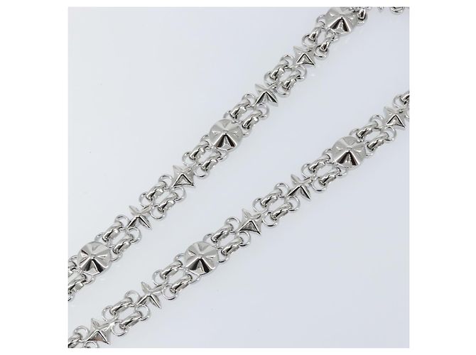 LOUIS VUITTON Cinghia a catena in metallo 23,6"" Argento LV Auth 150645 - vista 4
