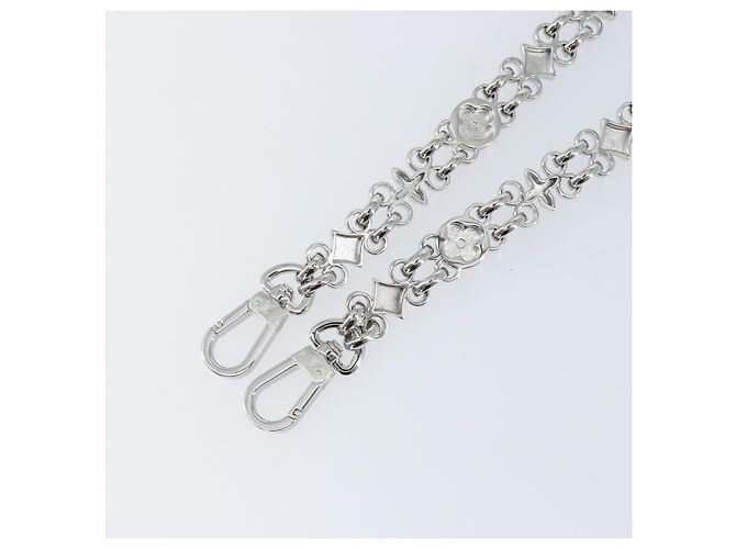 LOUIS VUITTON Cinghia a catena in metallo 23,6"" Argento LV Auth 150645 - vista 7