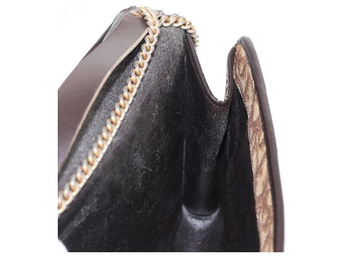 Borsa a spalla in tela Trotter Christian Dior marrone oro Auth bs31184 D'oro - vista 18