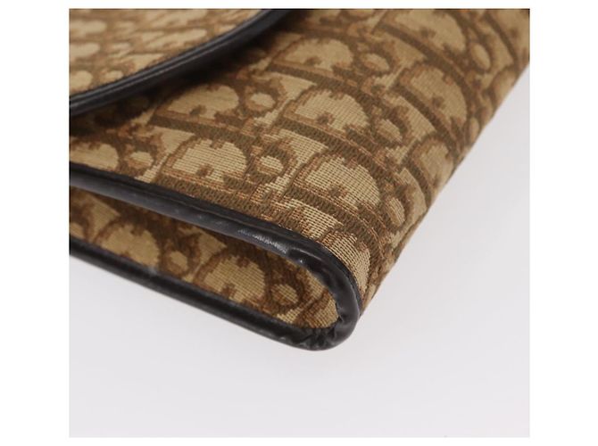 Borsa a spalla in tela Trotter Christian Dior marrone oro Auth bs31184 D'oro - vista 9