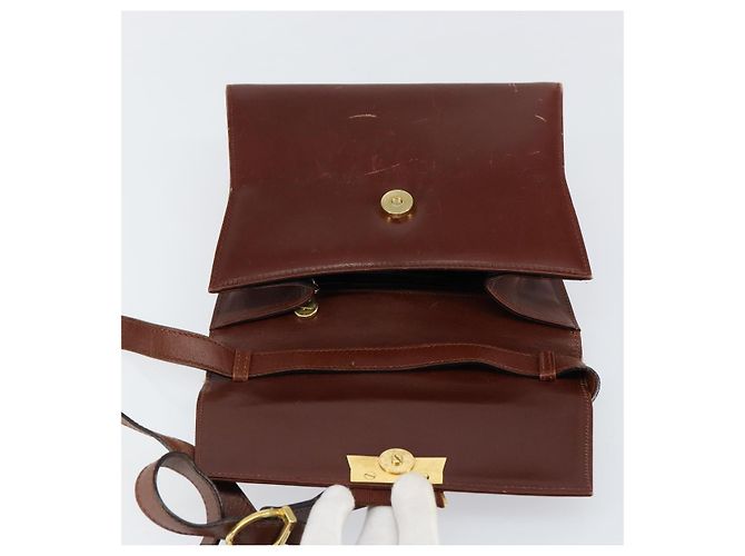 Borsa a Spalla Salvatore Ferragamo in Pelle Marrone Oro Auth BA8006 D'oro - vista 10
