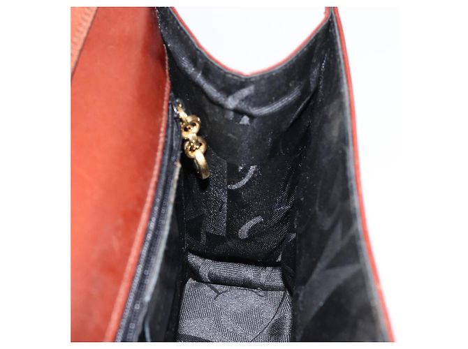 Borsa a Spalla Salvatore Ferragamo in Pelle Marrone Oro Auth BA8006 D'oro - vista 19