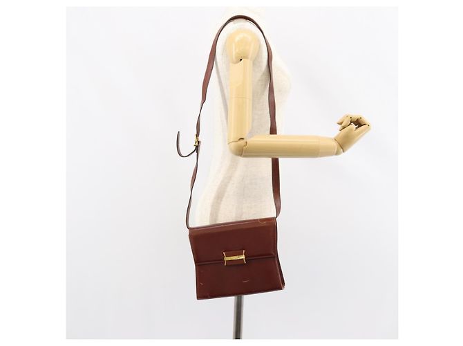 Borsa a Spalla Salvatore Ferragamo in Pelle Marrone Oro Auth BA8006 D'oro - vista 22