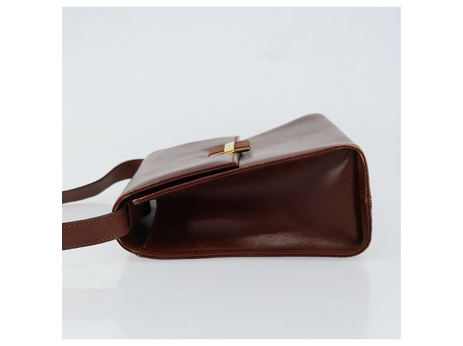 Borsa a Spalla Salvatore Ferragamo in Pelle Marrone Oro Auth BA8006 D'oro - vista 4