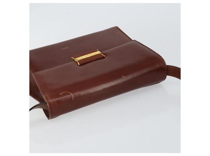 Borsa a Spalla Salvatore Ferragamo in Pelle Marrone Oro Auth BA8006 D'oro - vista 6