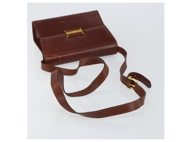 Borsa a Spalla Salvatore Ferragamo in Pelle Marrone Oro Auth BA8006 D'oro - vista 7