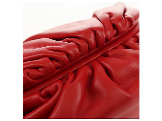 Autre Marque BOTTEGA VENETA Borsa a Spalla con Catena Pelle Rossa Argento Auth BA7679V Rosso - vista 10