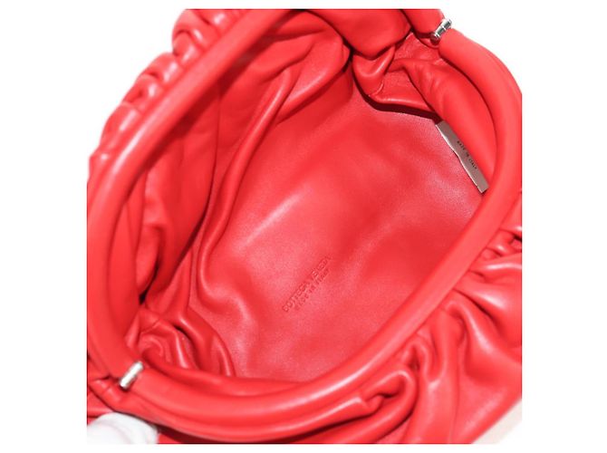 Autre Marque BOTTEGA VENETA Borsa a Spalla con Catena Pelle Rossa Argento Auth BA7679V Rosso - vista 11