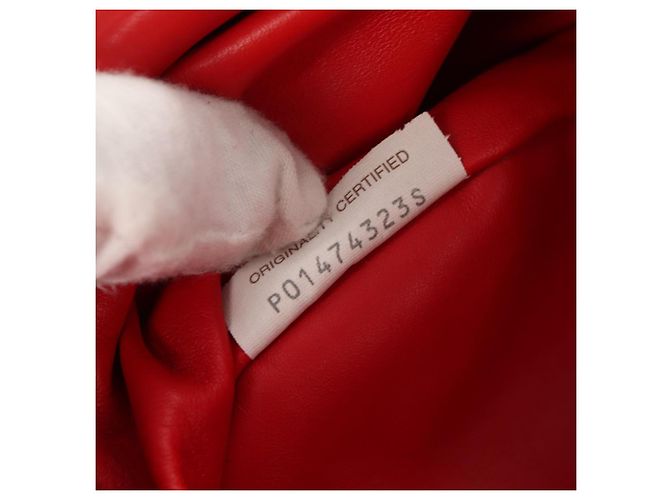 Autre Marque BOTTEGA VENETA Borsa a Spalla con Catena Pelle Rossa Argento Auth BA7679V Rosso - vista 12