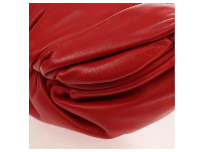 Autre Marque BOTTEGA VENETA Borsa a Spalla con Catena Pelle Rossa Argento Auth BA7679V Rosso - vista 15