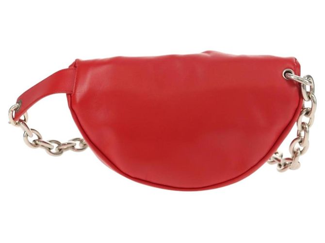 Autre Marque BOTTEGA VENETA Borsa a Spalla con Catena Pelle Rossa Argento Auth BA7679V Rosso - vista 2