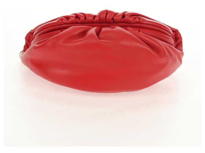 Autre Marque BOTTEGA VENETA Borsa a Spalla con Catena Pelle Rossa Argento Auth BA7679V Rosso - vista 5