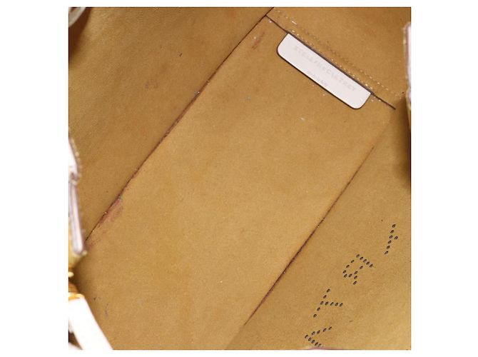 Autre Marque Stella McCartney Tote Bag Polyester 2in1 Weiß Gold Auth BA7342 Golden - Ansicht 17