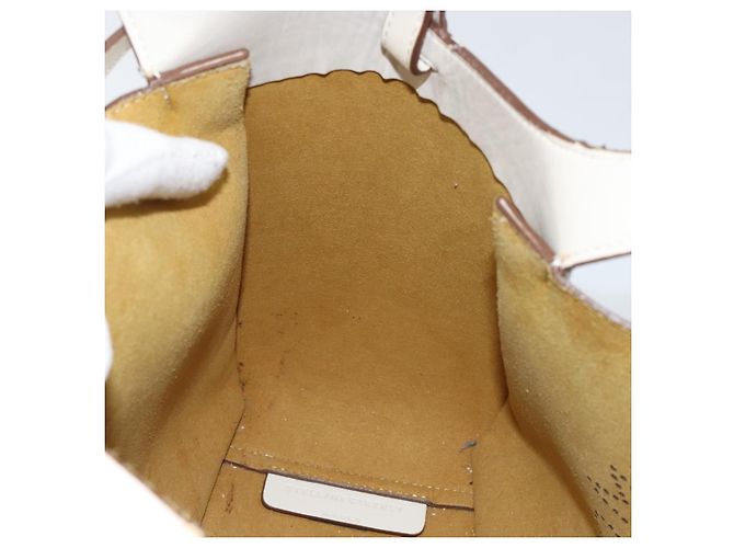 Autre Marque Stella McCartney Tote Bag Polyester 2in1 Weiß Gold Auth BA7342 Golden - Ansicht 18