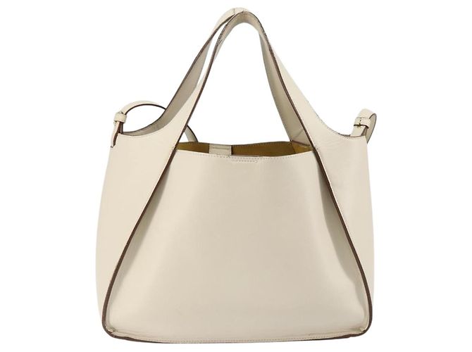 Autre Marque Stella McCartney Tote Bag Polyester 2in1 Weiß Gold Auth BA7342 Golden - Ansicht 3