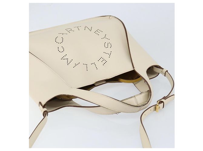 Autre Marque Stella McCartney Tote Bag Polyester 2in1 Weiß Gold Auth BA7342 Golden - Ansicht 6
