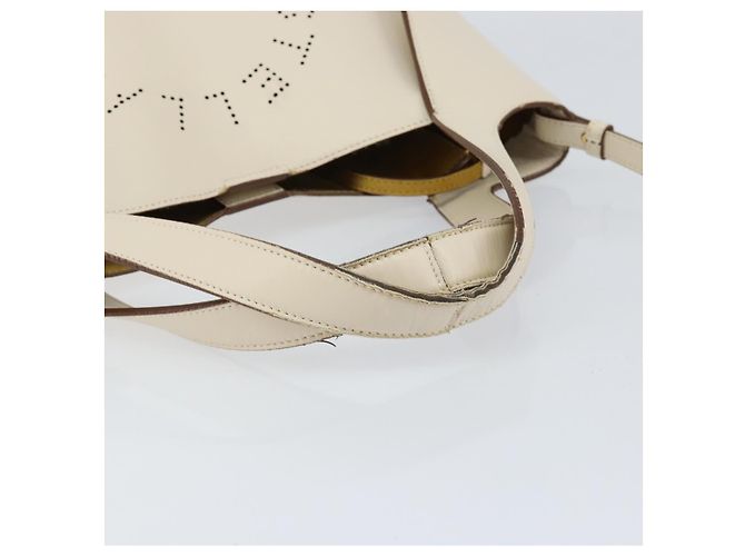 Autre Marque Stella McCartney Tote Bag Polyester 2in1 Weiß Gold Auth BA7342 Golden - Ansicht 7