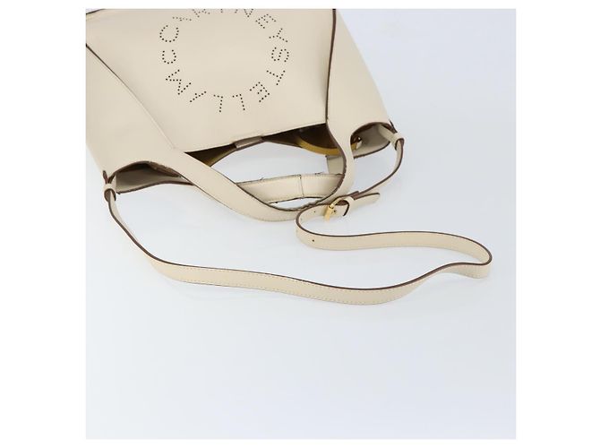 Autre Marque Stella McCartney Tote Bag Polyester 2in1 Weiß Gold Auth BA7342 Golden - Ansicht 9