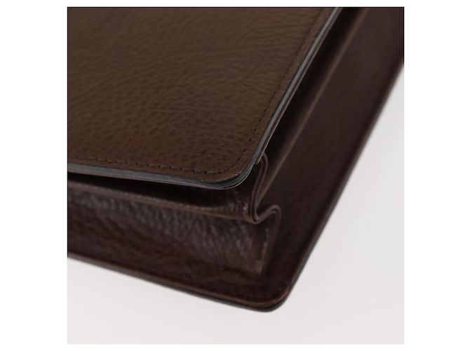 BURBERRY Clutch Bag Leather Brown Gold Auth ep11492 Golden - view 11
