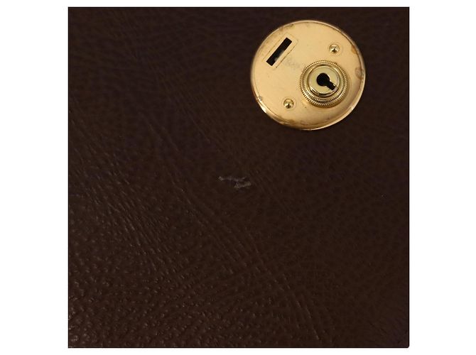 BURBERRY Clutch Bag Leather Brown Gold Auth ep11492 Golden - view 16