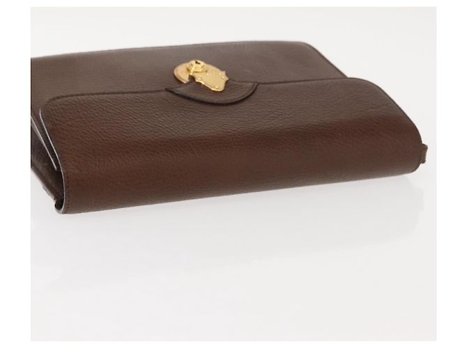 BURBERRY Clutch Bag Leather Brown Gold Auth ep11492 Golden - view 6