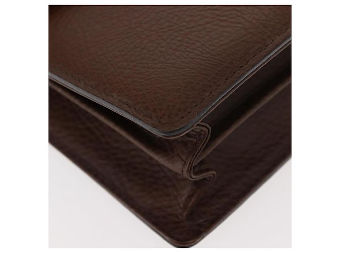 BURBERRY Clutch Bag Leather Brown Gold Auth ep11492 Golden - view 9