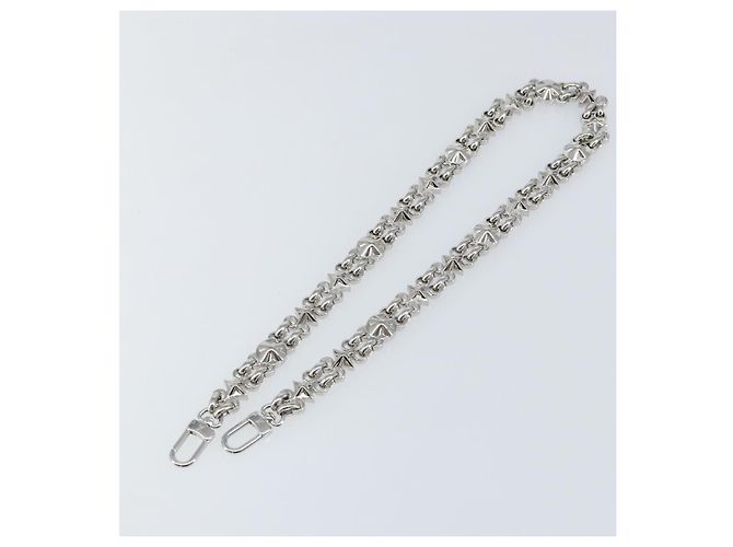 LOUIS VUITTON Cintura a Spalla in Catena Metal 25,6"" Argento LV Auth 150636 - vista 2