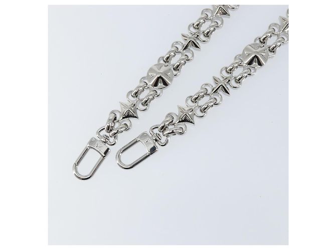 LOUIS VUITTON Cintura a Spalla in Catena Metal 25,6"" Argento LV Auth 150636 - vista 3