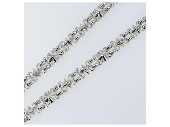 LOUIS VUITTON Cintura a Spalla in Catena Metal 25,6"" Argento LV Auth 150636 - vista 4