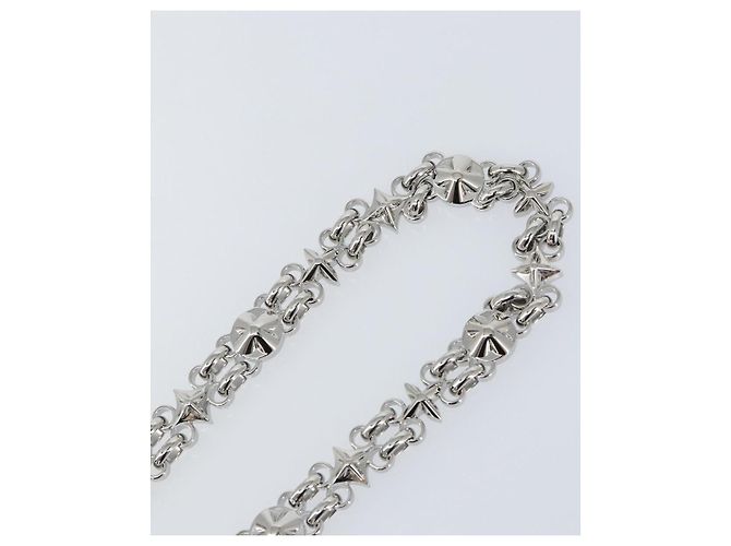 LOUIS VUITTON Cintura a Spalla in Catena Metal 25,6"" Argento LV Auth 150636 - vista 5