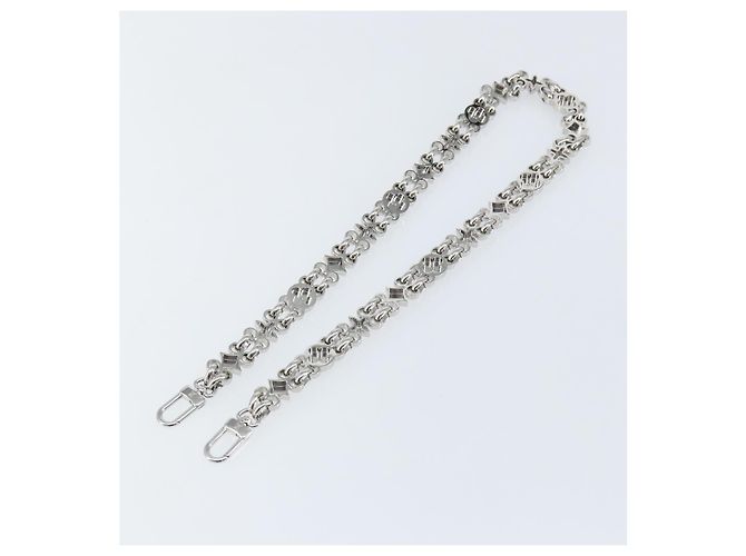 LOUIS VUITTON Cintura a Spalla in Catena Metal 25,6"" Argento LV Auth 150636 - vista 6