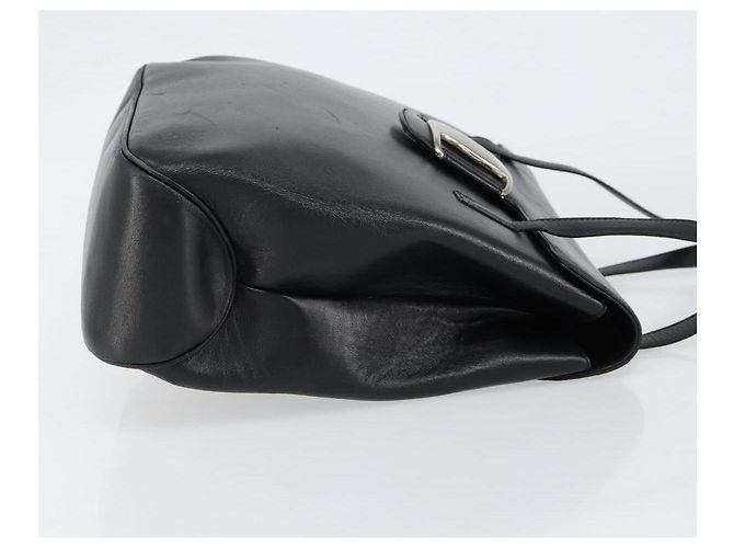 Borsa Tote Vala in pelle nera e argento di Salvatore Ferragamo Auth bs30363 Nero - vista 4