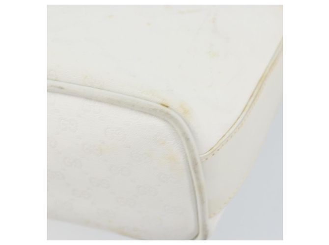 Gucci Borsa a Spalla Micro GG Supreme PVC Bianco Oro 007 115 1095 Auth ep11655 D'oro - vista 12