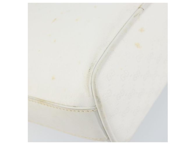 Gucci Borsa a Spalla Micro GG Supreme PVC Bianco Oro 007 115 1095 Auth ep11655 D'oro - vista 13