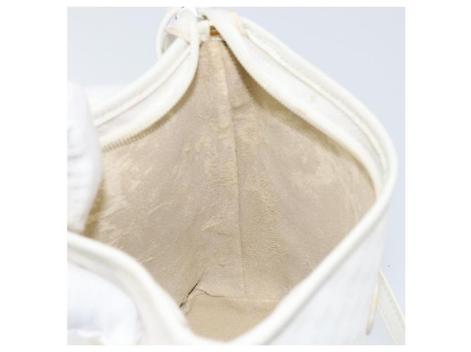 Gucci Borsa a Spalla Micro GG Supreme PVC Bianco Oro 007 115 1095 Auth ep11655 D'oro - vista 19