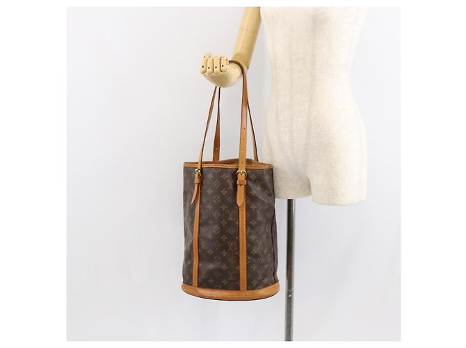LOUIS VUITTON Borsa a Spalla Monogram Bucket GM M42236 LV Auth 149171 Monogramma - vista 22