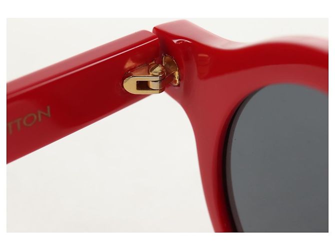 GAFAS DE SOL LOUIS VUITTON LV ~ Supreme de plástico Rojo LV Auth 128513M Roja - vista 20