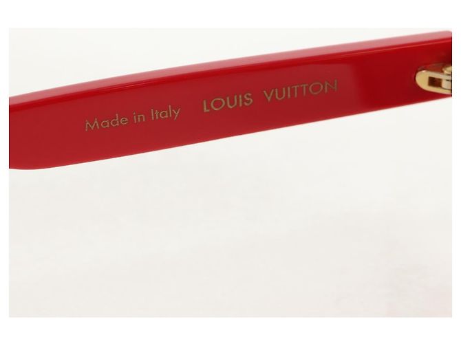 GAFAS DE SOL LOUIS VUITTON LV ~ Supreme de plástico Rojo LV Auth 128513M Roja - vista 21