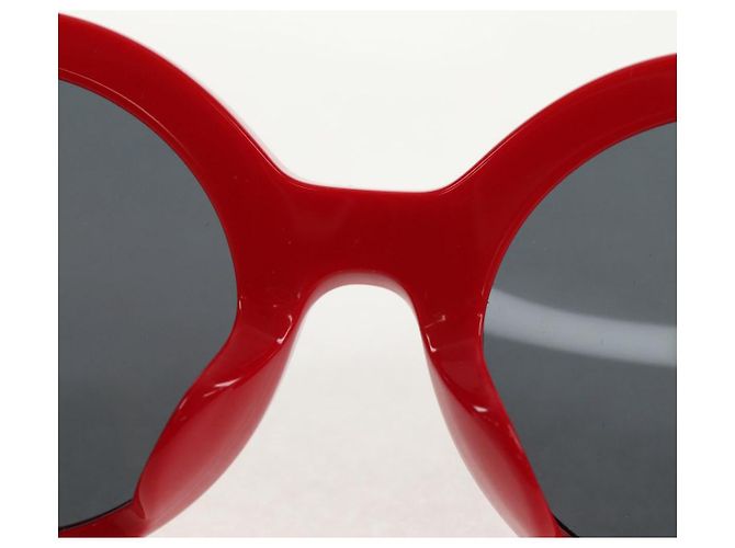 GAFAS DE SOL LOUIS VUITTON LV ~ Supreme de plástico Rojo LV Auth 128513M Roja - vista 9
