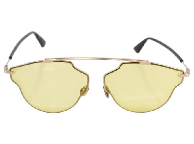 Gafas de sol Christian Dior de plástico Amarillo Auth 147561 - vista 2