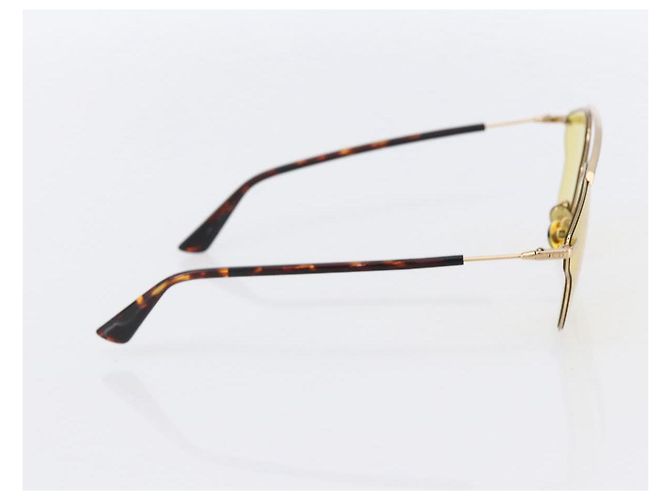Gafas de sol Christian Dior de plástico Amarillo Auth 147561 - vista 4