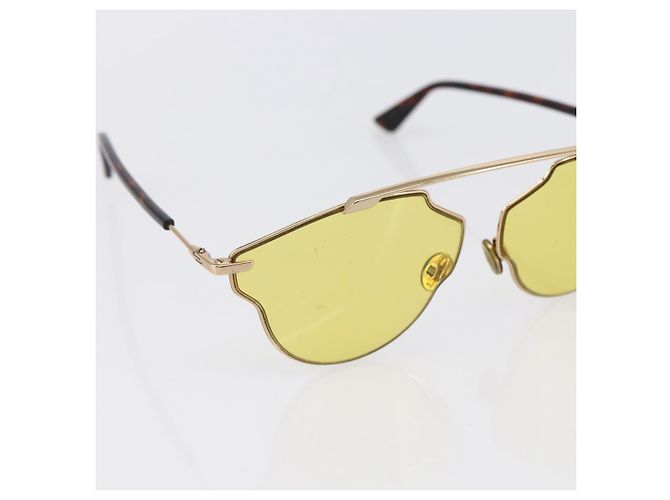 Gafas de sol Christian Dior de plástico Amarillo Auth 147561 - vista 6