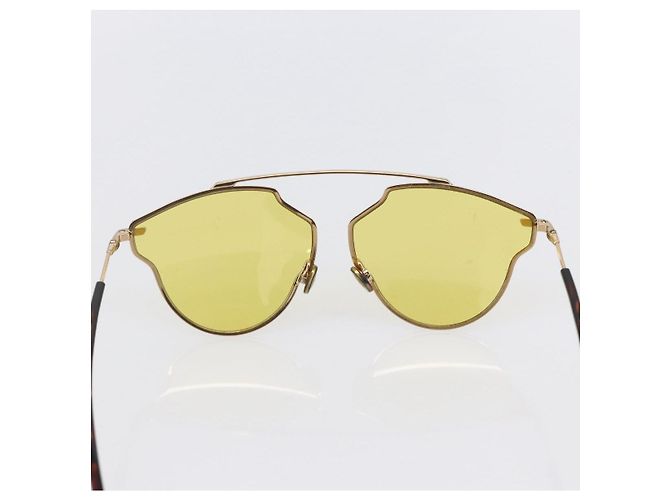 Gafas de sol Christian Dior de plástico Amarillo Auth 147561 - vista 8