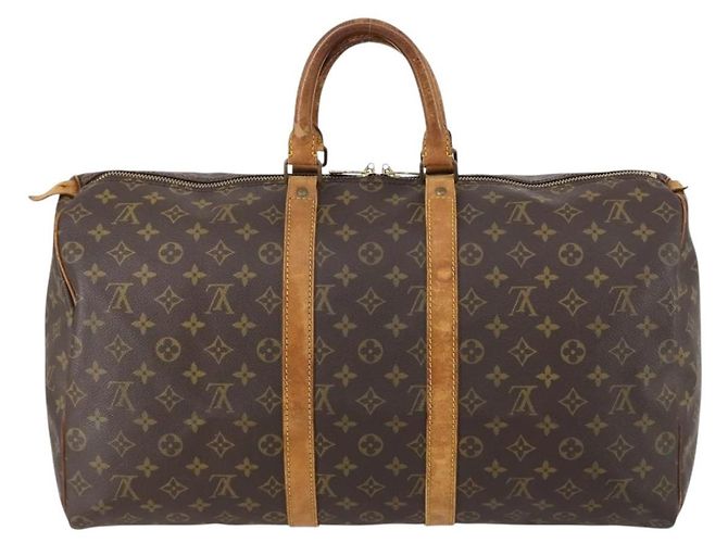 LOUIS VUITTON Borsa Boston Monogram Keepall 50 M41426 Auth LV 152323 Monogramma - vista 2